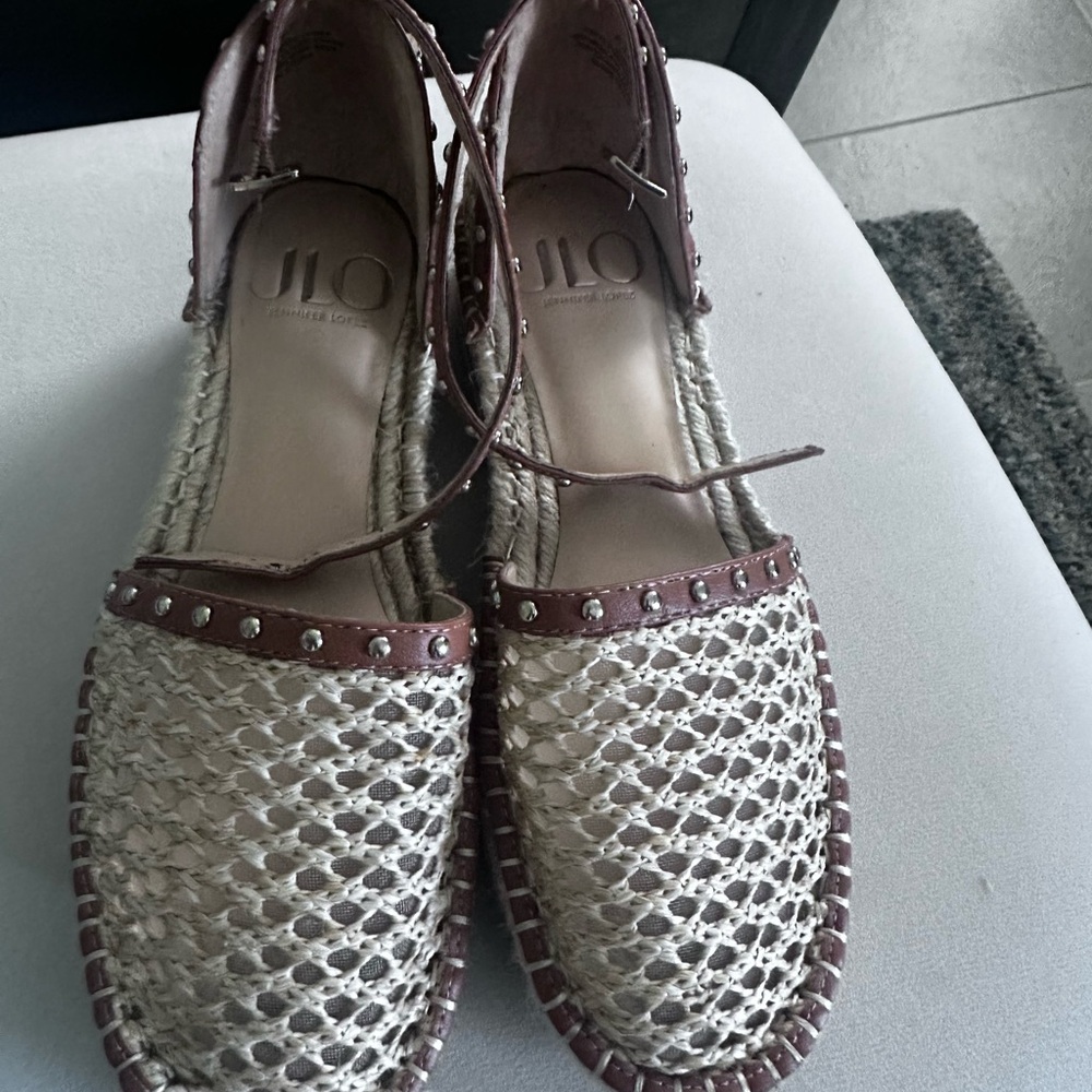 JLO Woven Espadrille Flats